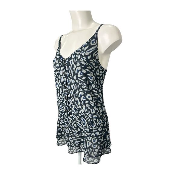 Cabi Blue Gray‎ Chiffon Tank Top Peplum Sz Medium - Picture 2 of 8